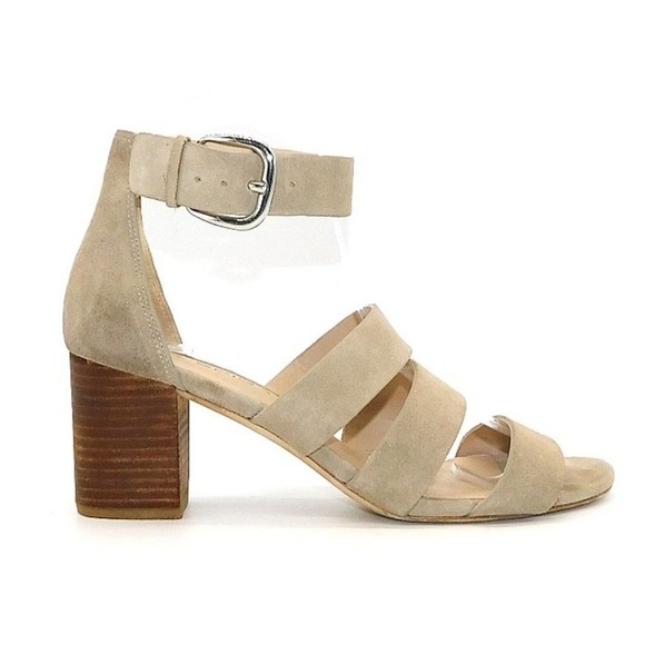 Via Spiga "Carys" Block Heel Suede Sandal - Picture 3 of 12